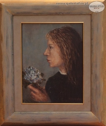 Portret dziewczynki z hortensją - Grażyna Lubaszka 