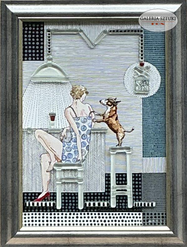 z cyklu szkice szkłem i piórkiem rysowanie, pt. Dasz łyka ...? (2025)